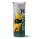customized-hawaii-rainbow-warriors-winnie-the-pooh-green-gray-skinny-tumbler-best-selling.webp