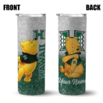 customized hawaii rainbow warriors winnie the pooh green gray skinny tumbler best selling 1.webp