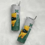 customized-hawaii-rainbow-warriors-winnie-the-pooh-green-gray-skinny-tumbler-best-selling.webp