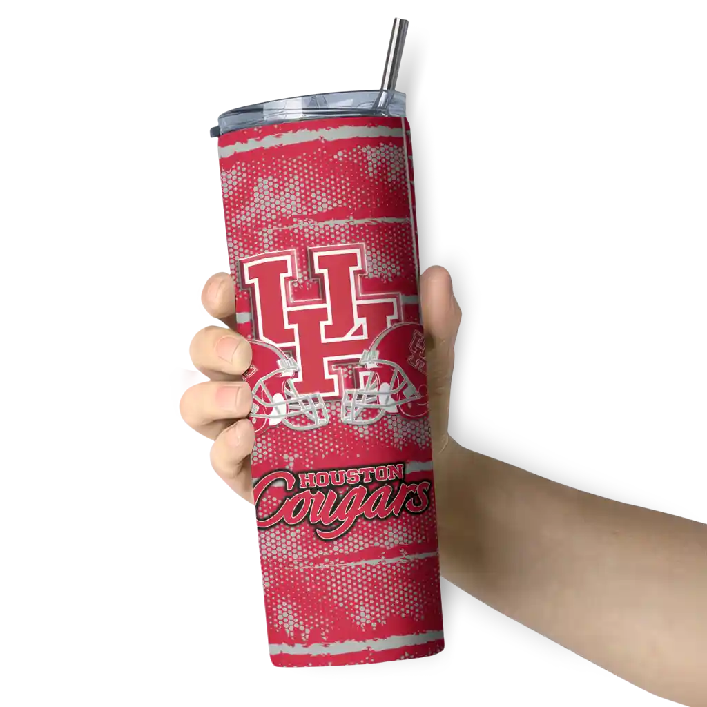 customized-houston-cougars-chevron-patch-red-skinny-tumbler-premium-grade.webp
