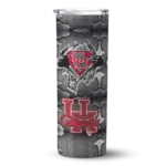 customized-houston-cougars-chevron-v-red-gray-skinny-tumbler-best-selling.webp