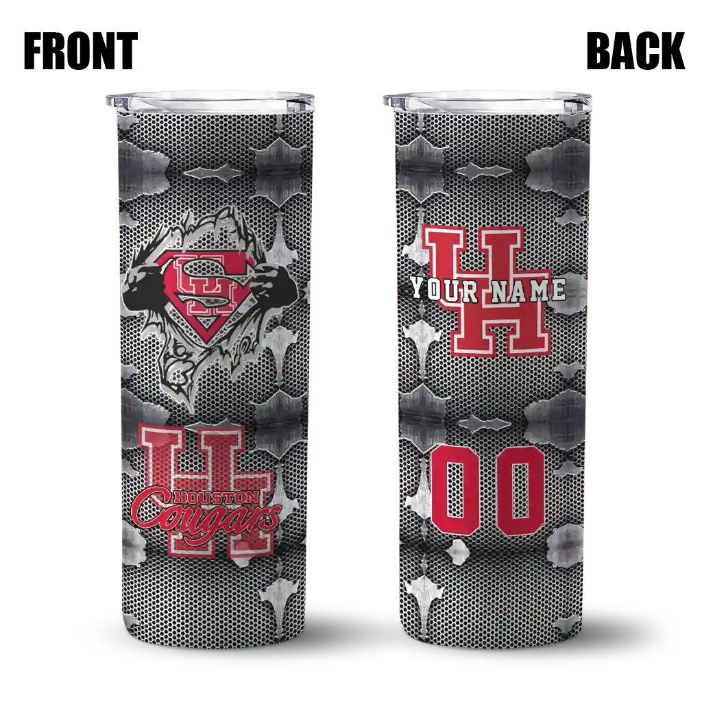 customized-houston-cougars-chevron-v-red-gray-skinny-tumbler-fashion-forward.webp