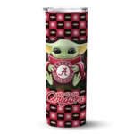 customized-houston-cougars-yoda-cozy-red-black-skinny-tumbler-best-selling.webp