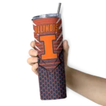 customized-illinois-fighting-illini-chevron-stripes-blue-skinny-tumbler-best-selling.webp