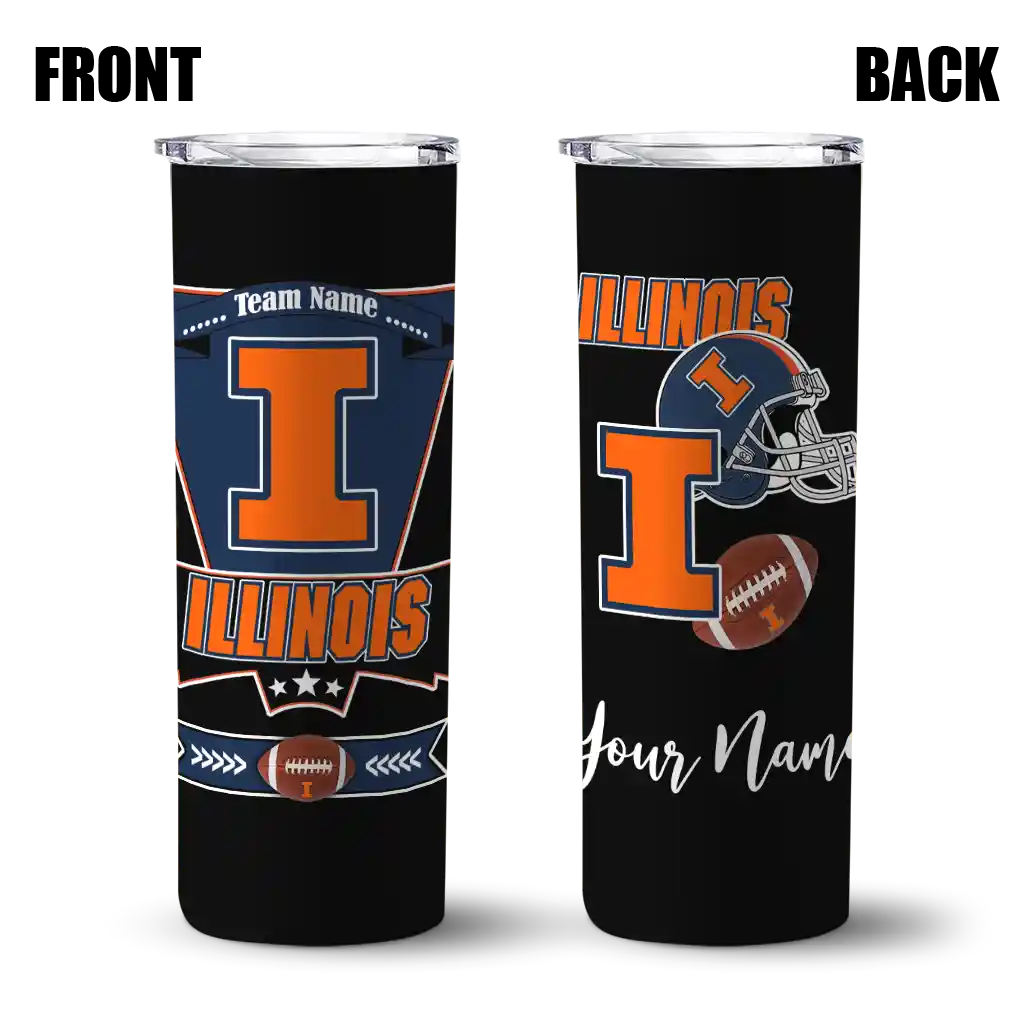 customized-illinois-fighting-illini-helmet-belt-blue-black-skinny-tumbler-fashion-forward.webp