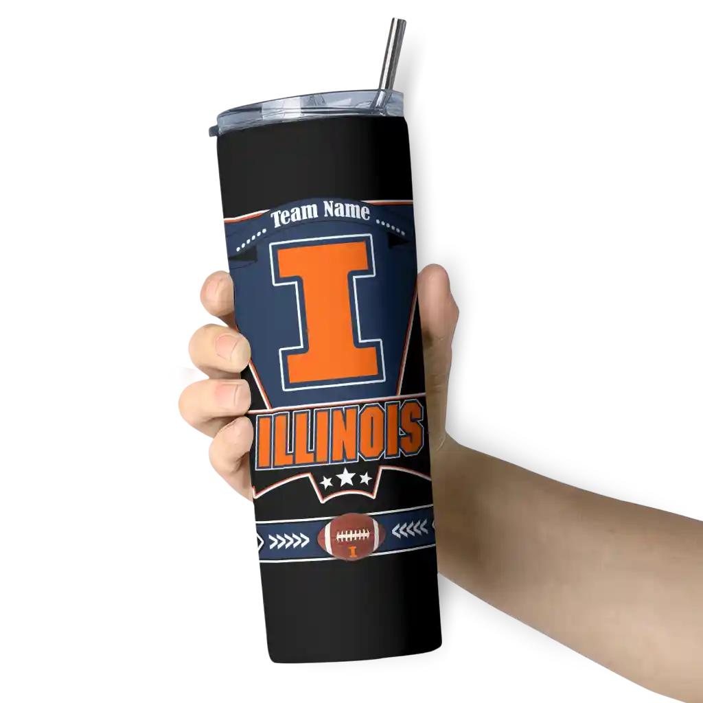 customized-illinois-fighting-illini-helmet-belt-blue-black-skinny-tumbler-premium-grade.webp