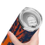 customized-illinois-fighting-illini-metallic-grid-blue-skinny-tumbler-best-selling.webp