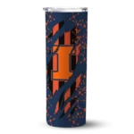 customized-illinois-fighting-illini-star-pop-blue-black-skinny-tumbler-best-selling.webp