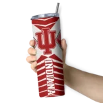 customized-indiana-hoosiers-camo-texture-red-skinny-tumbler-best-selling.webp
