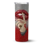 customized-indiana-hoosiers-sparkle-lips-red-skinny-tumbler-best-selling.webp