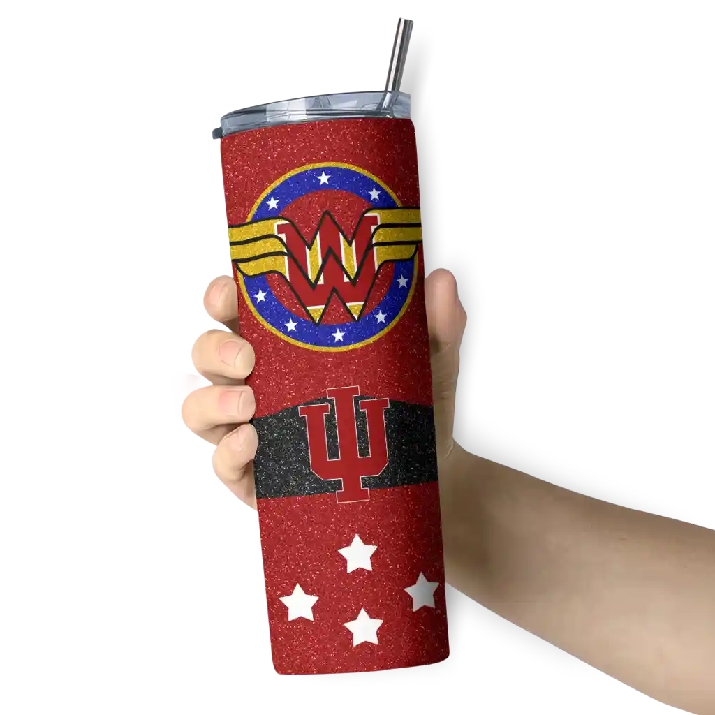 customized-indiana-hoosiers-star-cluster-red-skinny-tumbler-premium-grade.webp