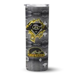 customized-iowa-hawkeyes-chevron-v-black-gray-skinny-tumbler-best-selling.webp