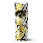 customized-iowa-hawkeyes-claw-marks-black-white-skinny-tumbler-best-selling.webp