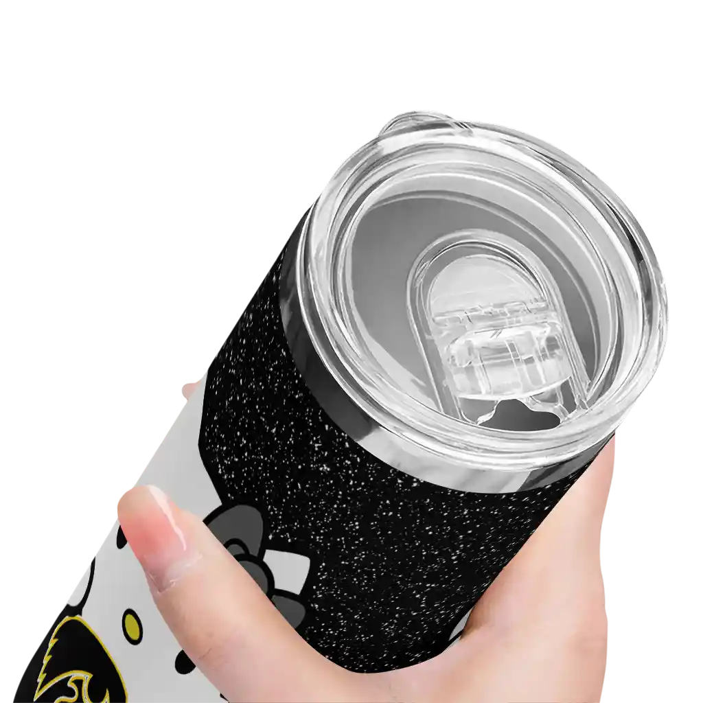 customized-iowa-hawkeyes-hello-kitty-black-skinny-tumbler-high-quality.webp
