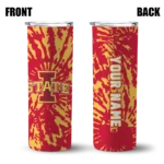 customized-iowa-state-cyclones-metallic-grid-red-skinny-tumbler-best-selling.webp