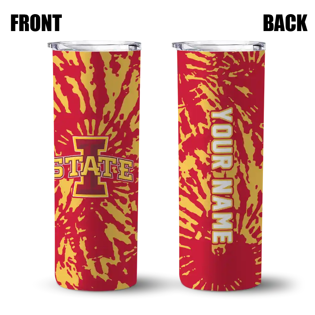 customized-iowa-state-cyclones-metallic-grid-red-skinny-tumbler-fashion-forward.webp