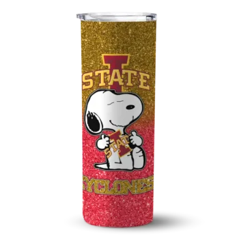 Customized Iowa State Cyclones Snoopy Attitude Red Skinny Tumbler