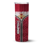 customized-iowa-state-cyclones-sparkle-drip-red-skinny-tumbler-best-selling.webp