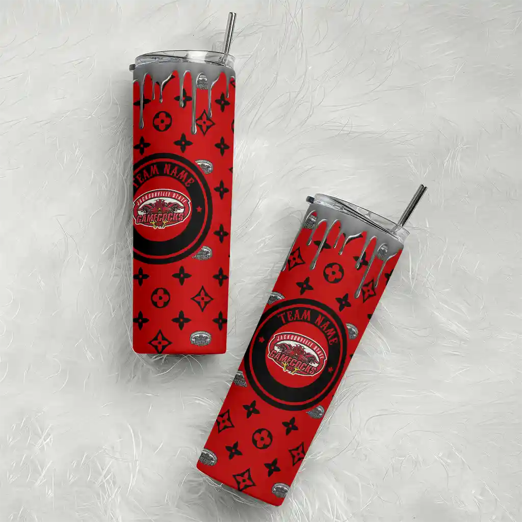 customized-jacksonville-state-gamecocks-camo-streak-red-skinny-tumbler-top-rated.webp