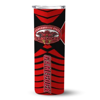 Customized Jacksonville State Gamecocks Camo Texture Red Skinny Tumbler