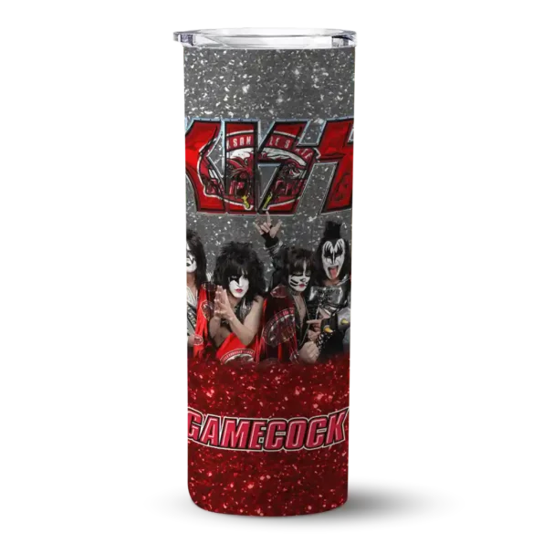 customized jacksonville state gamecocks kiss band black skinny tumbler best selling