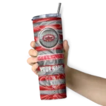 customized-jacksonville-state-gamecocks-patterned-waves-red-skinny-tumbler-best-selling.webp