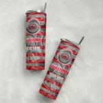 customized-jacksonville-state-gamecocks-patterned-waves-red-skinny-tumbler-best-selling.webp
