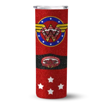 Customized Jacksonville State Gamecocks Star Cluster Red Skinny Tumbler