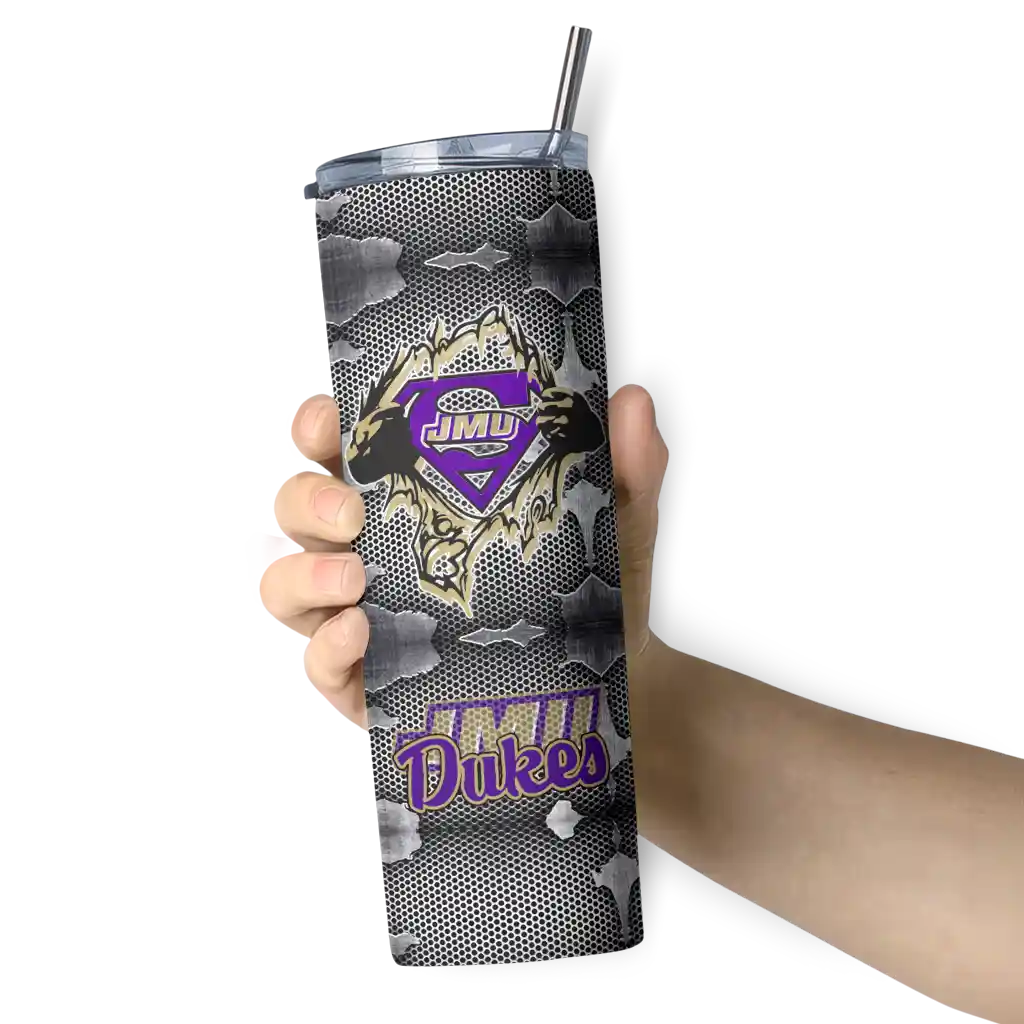 customized-james-madison-dukes-chevron-v-purple-gray-skinny-tumbler-premium-grade.webp