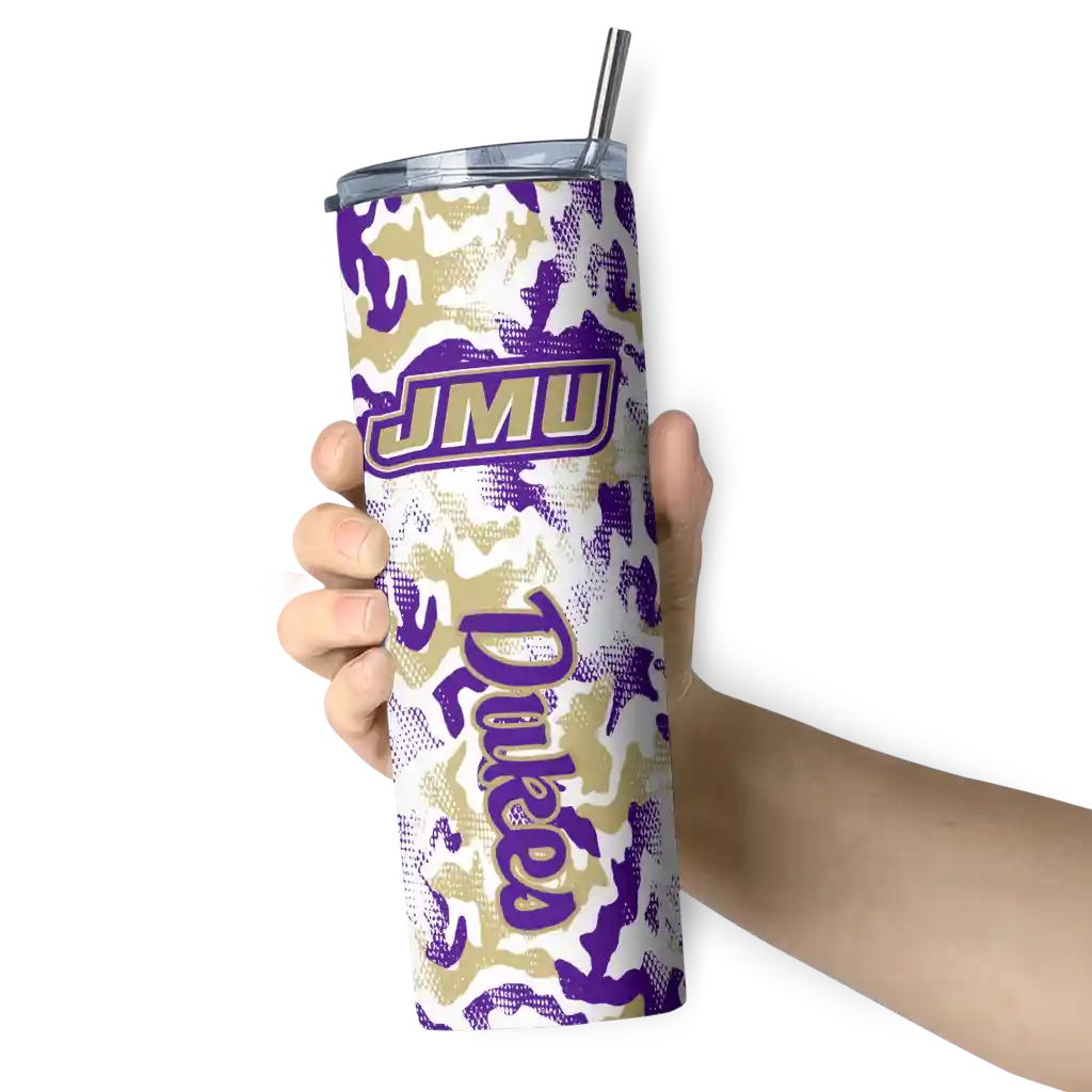 customized-james-madison-dukes-claw-marks-purple-white-skinny-tumbler-premium-grade.webp