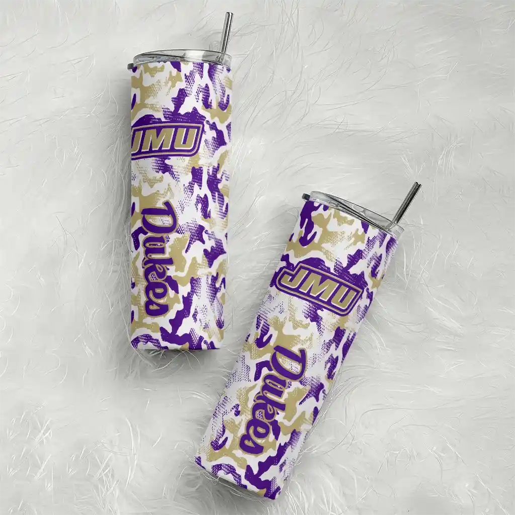 customized-james-madison-dukes-claw-marks-purple-white-skinny-tumbler-top-rated.webp