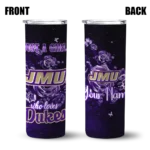customized-james-madison-dukes-rose-romance-purple-black-skinny-tumbler-best-selling.webp