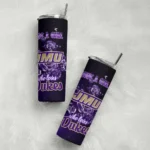 customized james madison dukes rose romance purple black skinny tumbler best selling 1 1.webp
