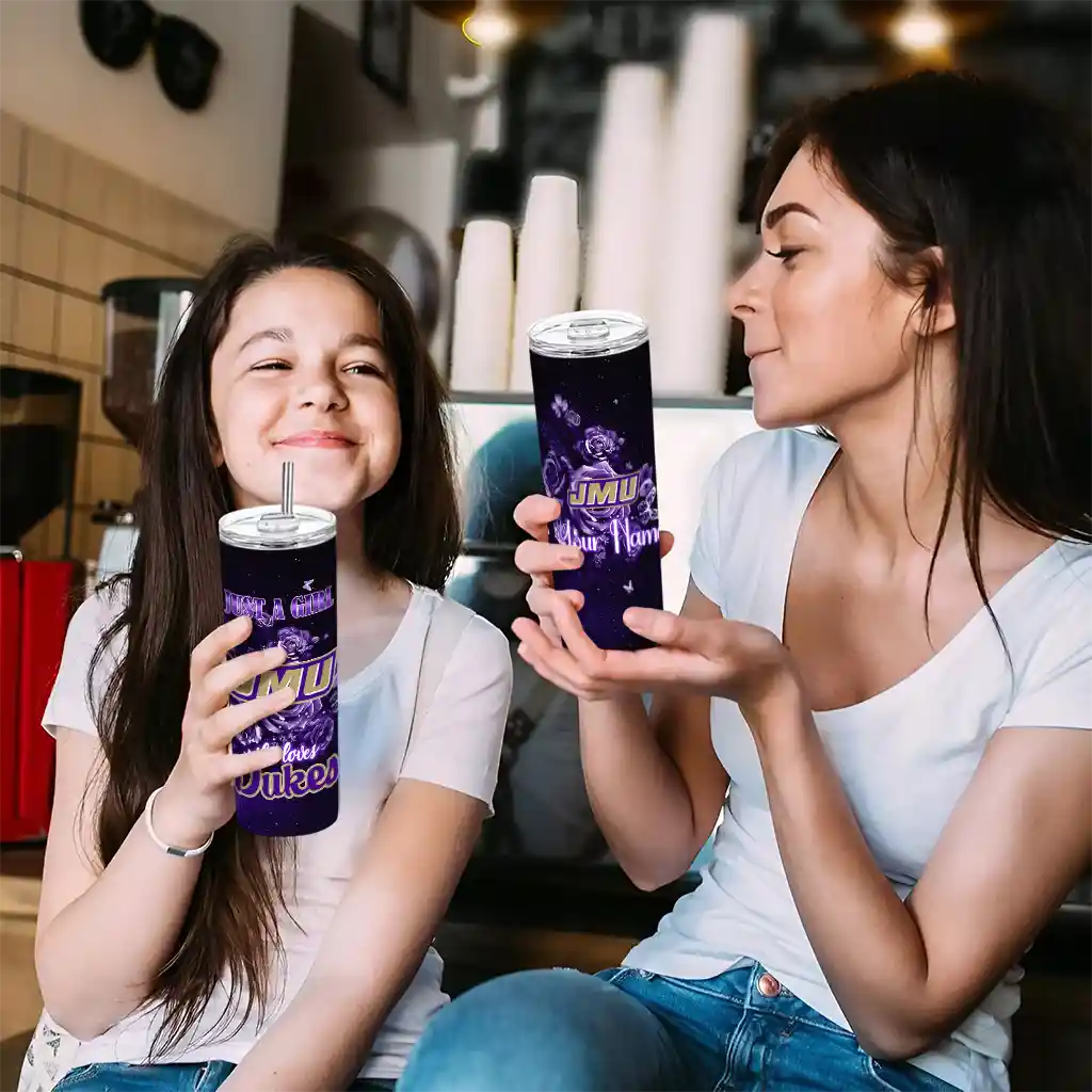 customized-james-madison-dukes-rose-romance-purple-black-skinny-tumbler-trendy-1.webp