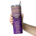 customized-james-madison-dukes-spiral-burst-print-purple-skinny-tumbler-best-selling.webp