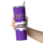 customized-james-madison-dukes-torn-band-purple-white-skinny-tumbler-best-selling.webp