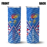 customized-kansas-jayhawks-monogram-burst-blue-white-skinny-tumbler-best-selling.webp
