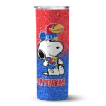 customized-kansas-jayhawks-snoopy-attitude-blue-skinny-tumbler-best-selling.webp