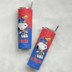 customized-kansas-jayhawks-snoopy-attitude-blue-skinny-tumbler-best-selling-1.webp