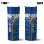 customized-kansas-jayhawks-sparkle-drip-blue-skinny-tumbler-best-selling.webp