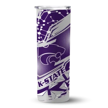 Customized Kansas State Wildcats Helmet Clash Purple Skinny Tumbler