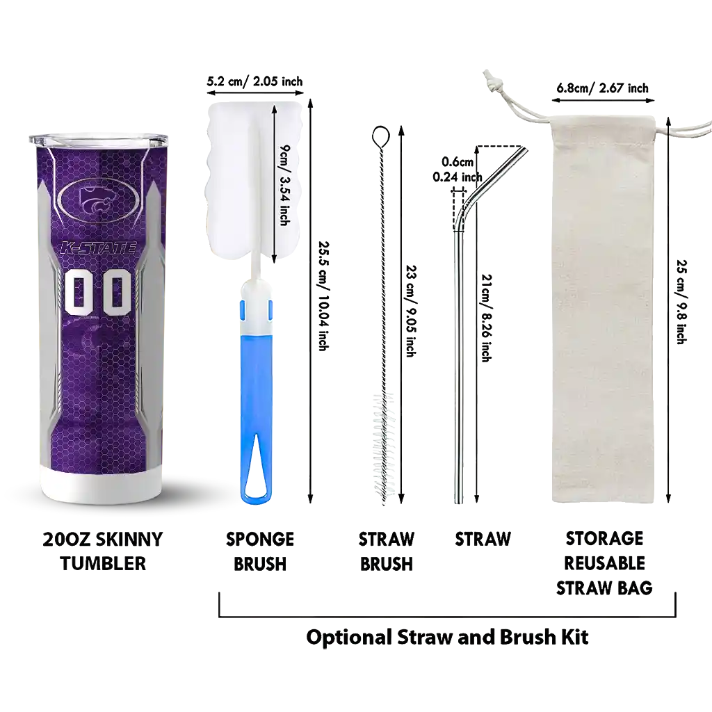 customized-kansas-state-wildcats-stacked-diamond-purple-skinny-tumbler-new-arrival.webp