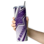 customized-kansas-state-wildcats-web-stripes-purple-white-skinny-tumbler-best-selling.webp