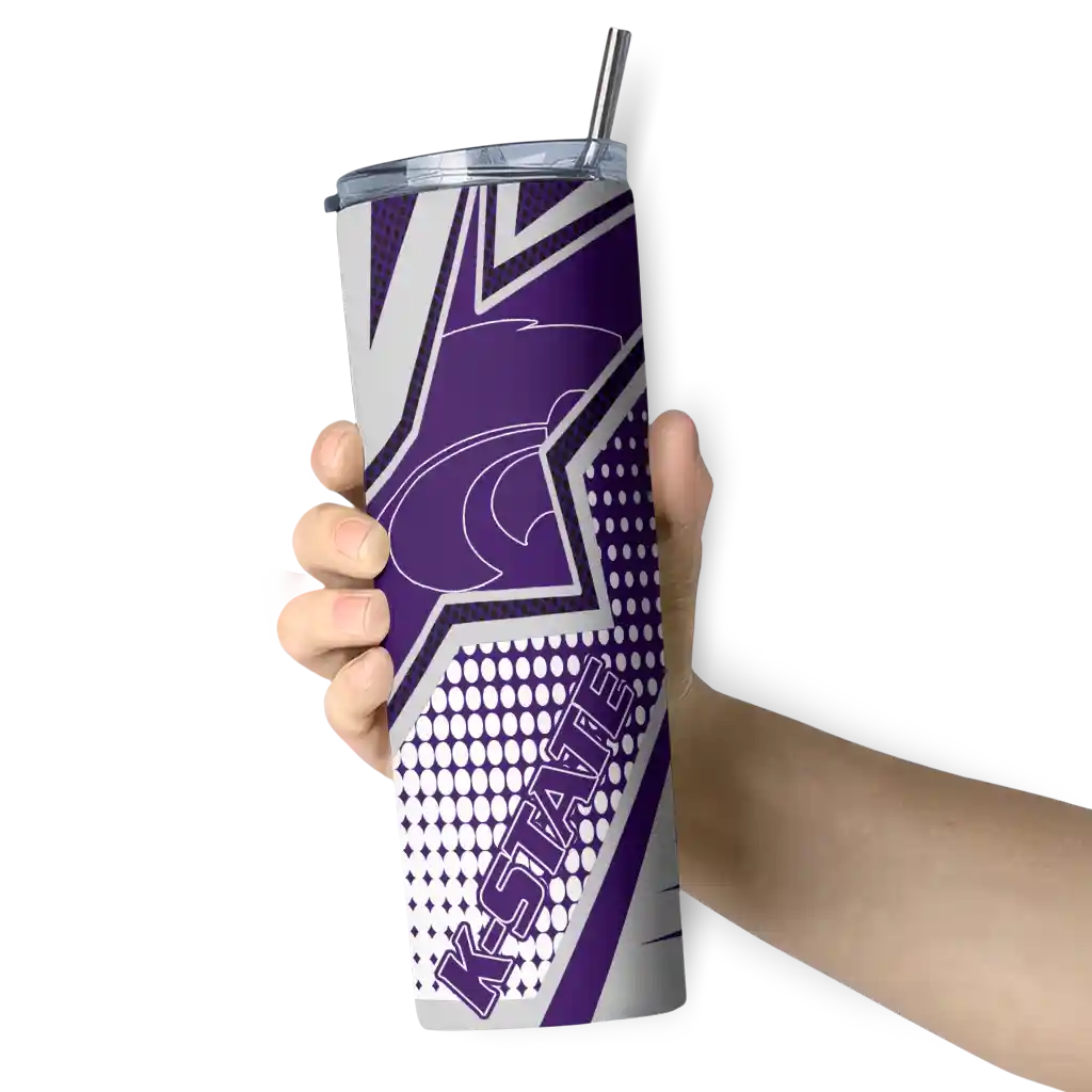 customized-kansas-state-wildcats-web-stripes-purple-white-skinny-tumbler-premium-grade.webp
