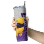 customized-kansas-state-wildcats-winnie-the-pooh-purple-gray-skinny-tumbler-best-selling.webp