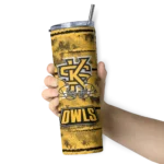 customized-kennesaw-state-owls-chevron-patch-gold-skinny-tumbler-best-selling.webp