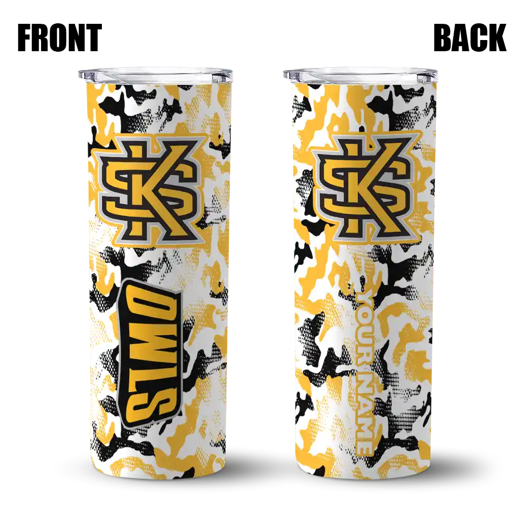 customized-kennesaw-state-owls-claw-marks-gold-white-skinny-tumbler-fashion-forward.webp