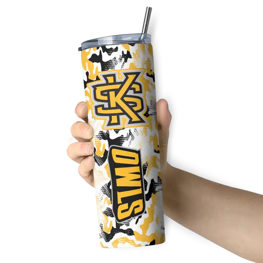 customized-kennesaw-state-owls-claw-marks-gold-white-skinny-tumbler-premium-grade.webp