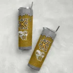 customized-kennesaw-state-owls-pixel-fade-gold-skinny-tumbler-best-selling-1.webp