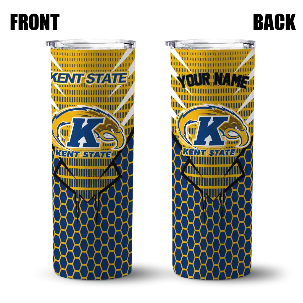 customized-kent-state-golden-flashes-chevron-stripes-navy-blue-skinny-tumbler-fashion-forward.webp